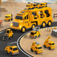 Beby Buty 8 in 1 Construction Trucks Cars Toys for Toddlers 3-5, Boy Toddler Car Truck Toys with Playmat and Light Sound, Birthd