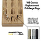 WE Games Cribbage Board Pegs Set of 9 - Metal Machined in Brass, Silver & Black with Travel Pouch - Model 326105