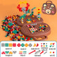 Magic Montessori Play Toolbox With Drill, 203Pcs Magic Montessori Play Toolbox Bear-Themed, 2D/3D Creativity Tool Box Montessori