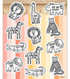 SIMPLY SAFARI ANIMAL SHAPE STICKERS