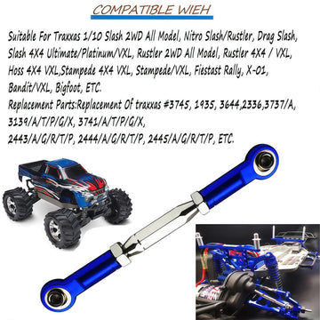 (2025 Upgrade) 78-108Mm Stainless Steel Turnbuckles/Camber Link For 1/10 Traxxas Slash 4X4/2Wd, Rustler 4X4 Vxl, Stampede 4X4 Vx