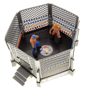 Powertrc 32 Pcs Wrestling Toys For Kids, Wrestler Play Set With 2 Wrestle Rings Style, 12 Super Wrestlers, Many Realistic Accessories, Toy Figures Cake Topper Birthday Party Decoration Play Set Gift