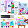 Junqiu Water Color Paint Sets For Kids, Paint With Water Books For Kids Ages 4-8, Pocket Watercolor Painting Book, Arts And Crafts Kit Easter Basket Stuffers For Girls Boys