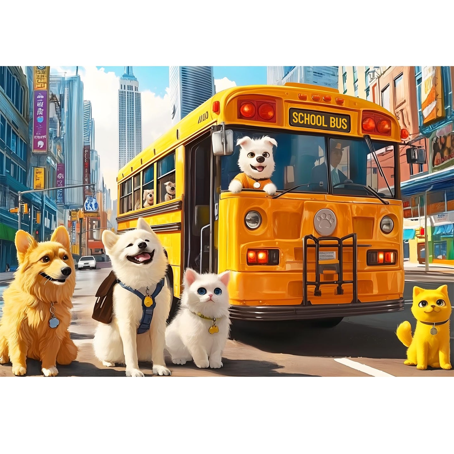Puzzles for Kids Ages 4-8 100 Piece Puzzles for Kids Dog Cat Puzzle for Kid Ages 4-6 6-8 8-10 Large Piece Jigsaw Puzzle for Children Senior mature-themed Educational Puzzle Toys Preschool Birthday Gifts