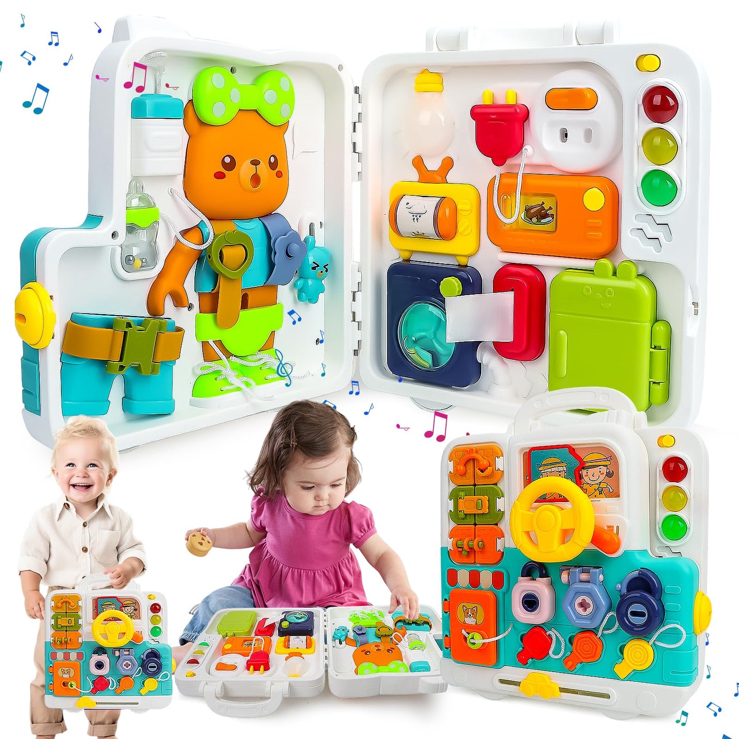 Yotino Busy Board For Baby 81 In 1 Gameplay Toddler Busy Board For Boy Girl Birthday Gifts,Montessori Busy Board For Toddlers