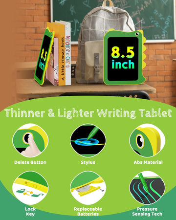 TEKFUN Toddler Boy Toys, LCD Writing Tablet for Kids, Doodle Board Tablet Toy, Travel Essentials Toys for 3 4 5 6 Year Old Boys