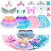 Stopklas Little Girls Dress Up Costume Set, Fairy And Mermaid Princess Dress Up Trunk With Accessories 19Pcs Girls Pretend Play