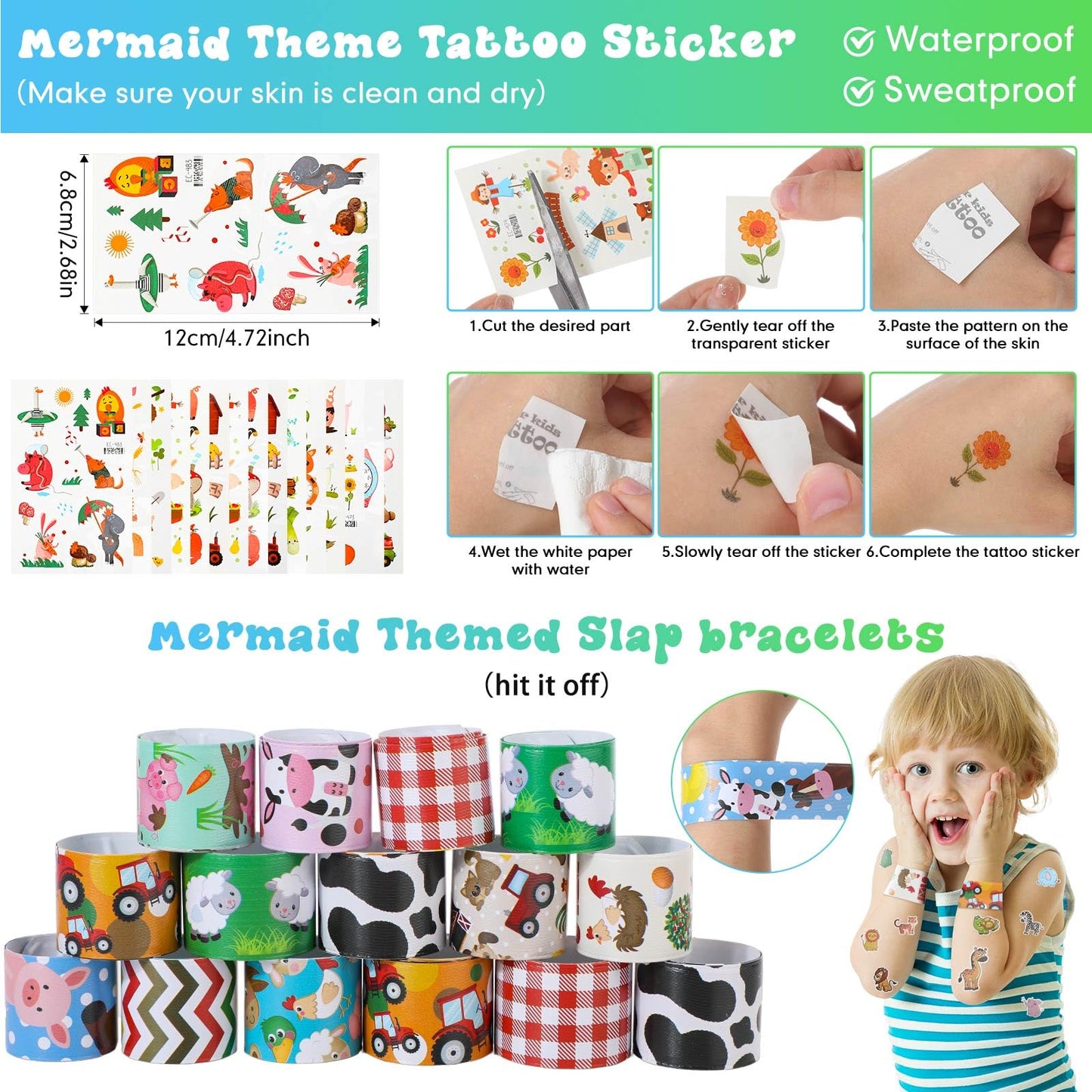 Poen 212 Pcs Farm Animal Party Favors Set Include Cup Straw Stamp Clap Bracelet Keychain Ring Puzzle Sticker Animal Miniature Ca