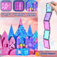 Sktmyy Magnetic Tiles,114Pcs 3D Diamond Princess Ice Castle, Magnet Tiles For Kids Age 3-5 4-8,Stem Educational Toys For Girls K