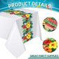 Irenare 3 Sheets Hawaiian Luau Tablecloths for Party Decoration 54 x 108 Inch Tropical Palm Leaves Table Cloth Hawaii Disposable