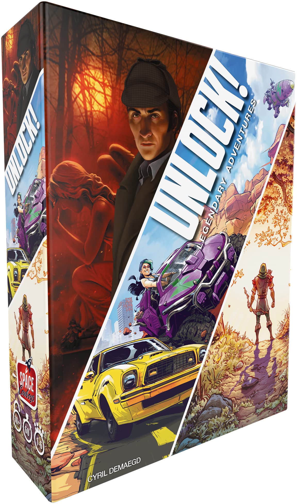 Space Cowboys Legendary Adventures Card Game - Cooperative Escape Room Fun for 1-6 Players, Ages 10+, Multicolor, ASMSCUNLOCK09EN