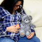 My Baby's Heartbeat Bear Plush Toy - Re-recordable 20 Sec Recorder, Gray Love Bear, Ideal Gift for Baby Showers & Birthdays