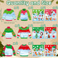 CY2SIDE 12 Set Christmas Ugly Sweater Scene Sticker for Kids Make a Winter Sweater Scene with Penguin Sticker Make Your Own Chri