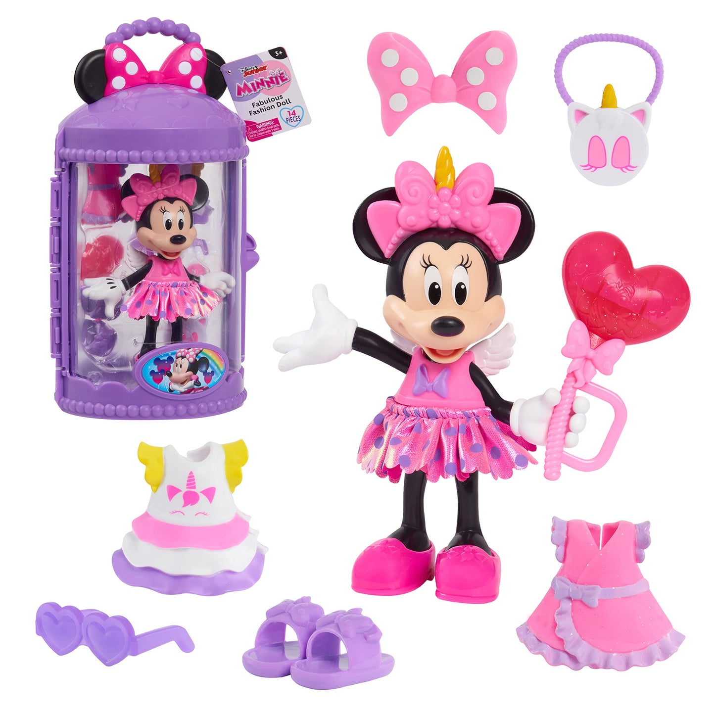Disney Junior Minnie Mouse Fabulous Fashion Doll Unicorn Fantasy  Pretend Play  Kids Toys for Ages 3 Up by Just Play-New