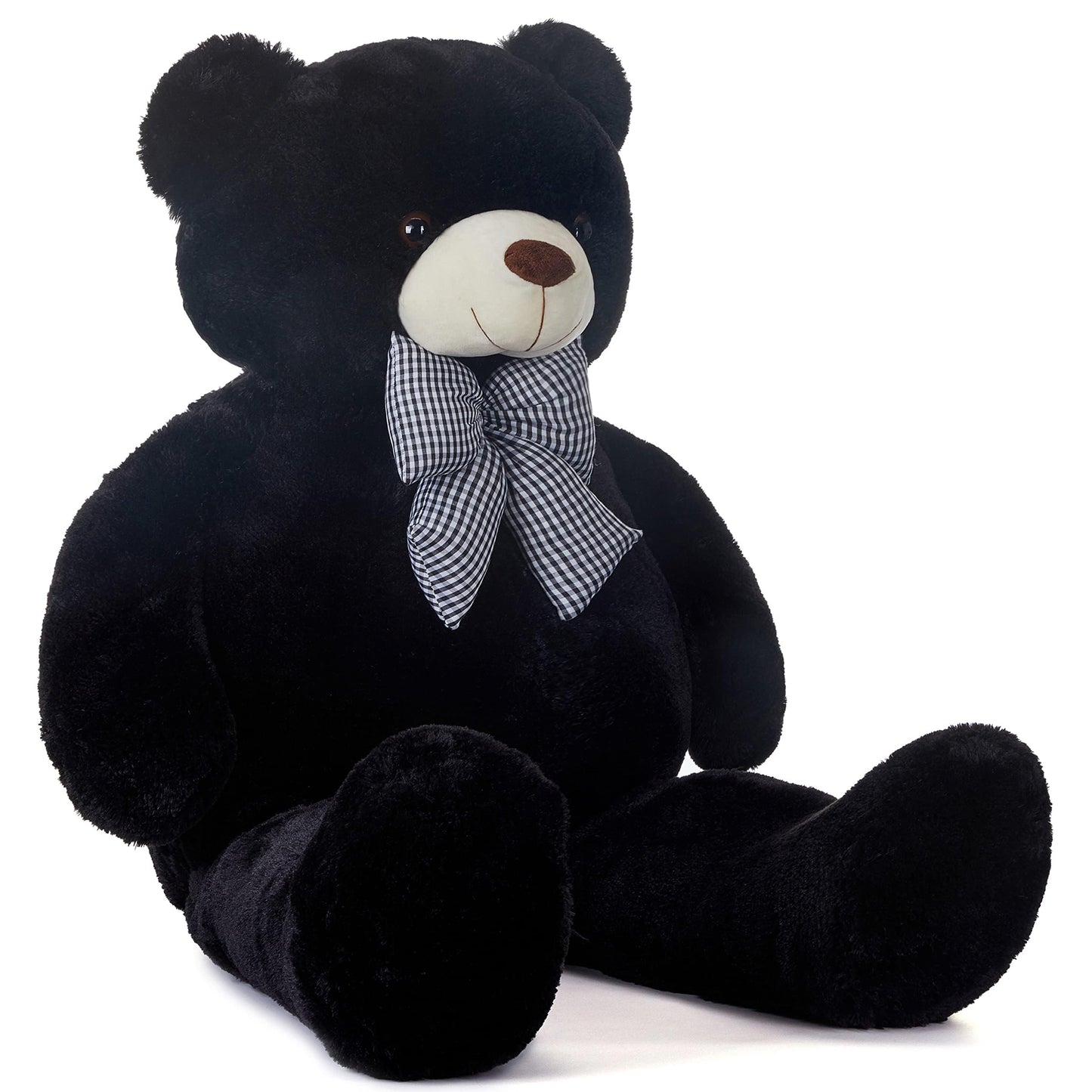 IKASA Giant Teddy Bear Plush Toy, 47" Black Jumbo Soft Stuffed Animal, Model 6636633, Perfect Gift for Kids and Girlfriends