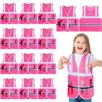 Panitay 12 Pcs Kids Community Helper Dress Up Vest, Boy & Girl Career Cosplay Party Costume For Toddlers Occupation Role Play(Pi