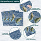 Zoiiwa 200 Pcs Gone Fishing Tableware Disposable Paper Plates Napkins Fishing Tournament Birthday Party Supplies Dinnerware Set Napkins Fishing Themed Party Decoration Serve 50 Guest