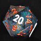 Mini Planet 50mm Chonk D20 Resin Liquid Core D&D Role Playing Games and Tabletop Games DND Polyhedral Dice Dark