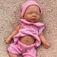 OtardDolls Silicone Baby Doll 11 Inch Full Silicone Lifelike Reborn Realistic Mini Dolls with Accessories Set