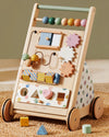 Tiny Land Wooden Baby Walker - Adjustable Speed Montessori Push Toy for Boys & Girls, Colorful Activity Center