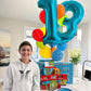 3 Balloon, Blue Number Balloons 40 Inch, 3Rd Birthday Decorations For Kids Girls Boys, Men Women Blue Party Supplies For Party D