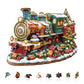Jigfoxy Wooden Puzzles for mature-themeds  Christmas Train Wood Puzzles mature-themed  Unique Animal Shape Wooden Jigsaw Puzzles for mature-themeds  Birthday Gifts for Puzzle Lovers  Family  Friend (M-11.4 * 9.3in-175pcs)