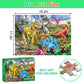 Puzzles For Kids Ages 4-8, 6-8, 8-10, Kids Puzzles 100 Piece Big Dinosaur Floor Jigsaw Puzzle For Kids Children Educational Puzzles Toys For Young Boys And Girls