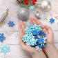 SEPGLITTER Snowflake Stickers, 600Pcs Foam Decals, Winter Glitter, Self-Adhesive EVA, for DIY Craft Projects, Christmas Decorati