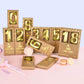 CAKE CODE 2.76 Inch Diamond Gold 12 Number Birthday Candles, Gold Number Candles, Cake Number Candles, Party Celebration