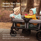 HARPPA All-Terrain Wagon Stroller for 2 Kids, Foldable, Adjustable Handle, Grey