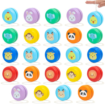 KatchOn, Jungle Animals Kids Party Favors - Pack of 24 | Yo-yos, Yoyo Bulk, Halloween Party Favors | Yoyo for Kids 8-12, Classro