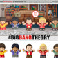 Little People Collector Big Bang Theory Set - 5 Multicolor Figures in Display Box, Model HYT47, Perfect for Adults & Fans