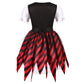 Bordazor Pirate Costume For Girls Pirate Cosplay Dress Up Set For Halloween (7-9 Years)