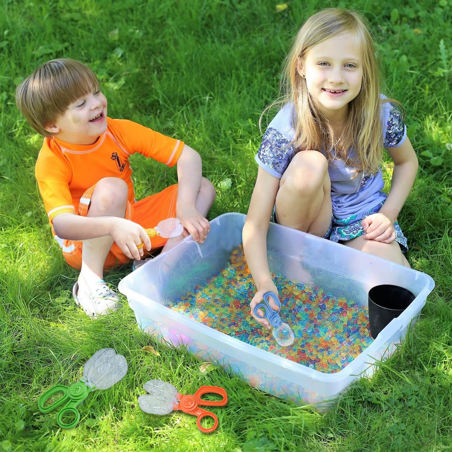 Pomiku Bug Catcher Scoopers For Kids, 4Pcs Handy Scoopers For Bug Catching, Fine Motor Skills Toys For Children Ages 3+