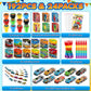 BenLouis 168Pcs Race Car Party Favors Racing Theme Coloring Books Crayons Sticker Set Bulk for Kids Fast Racecar Wheels Birthday