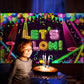 Boao Neon Glow Party Backdrop Fabric Let Glow Background Glow Party Themed Backdrop Neon Birthday Party Decorations For Neon Themed Party Birthday Party, 5.9 X 3.6 Ft