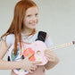 Tinkertar - Pink Floral Acoustic Guitar - The Easiest Way To Start And Learn Guitar - 1 Stringed Toy Instrument For Kids Perfect