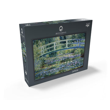 MyPuzzle Claude Monets Water Lilies and Japanese Bridge 1899 - enhanced 500 Piece Jigsaw Puzzle for mature-themeds