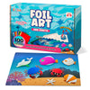Playbees Press and Peel Foil Kit Sea Animals - Preschool Arts and Crafts Kit for Kids- No Mess Art for Boys & Girls Ages 4, 5, 6
