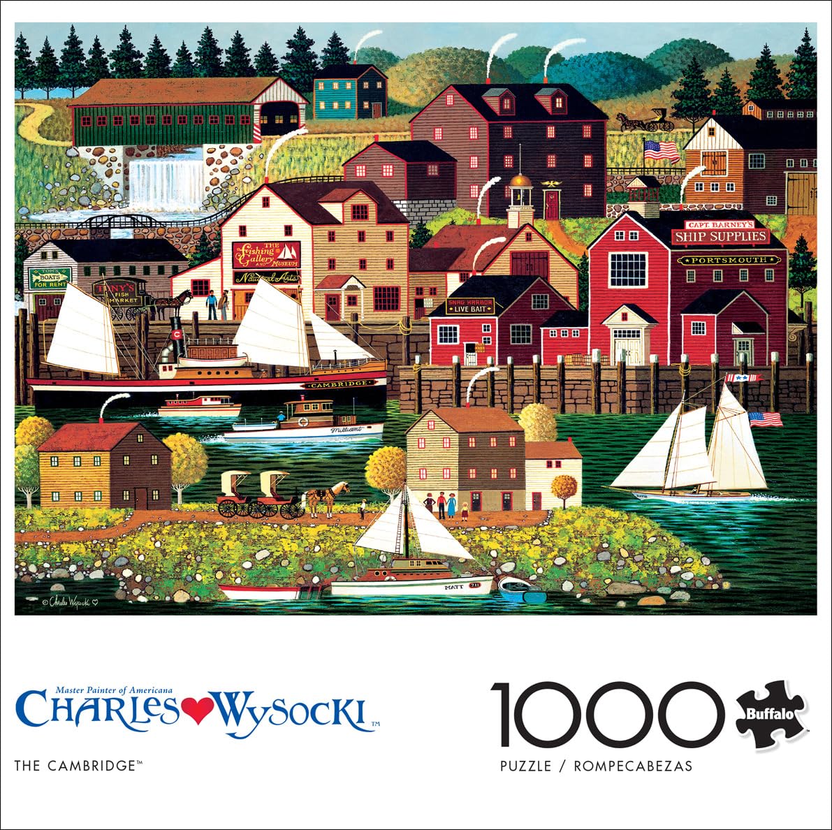 Buffalo Games 1000 Piece Jigsaw Puzzle - The Cambridge - Large Multicolor Paper Puzzle for Adults - Model 13324 - Perfect for Game Nights