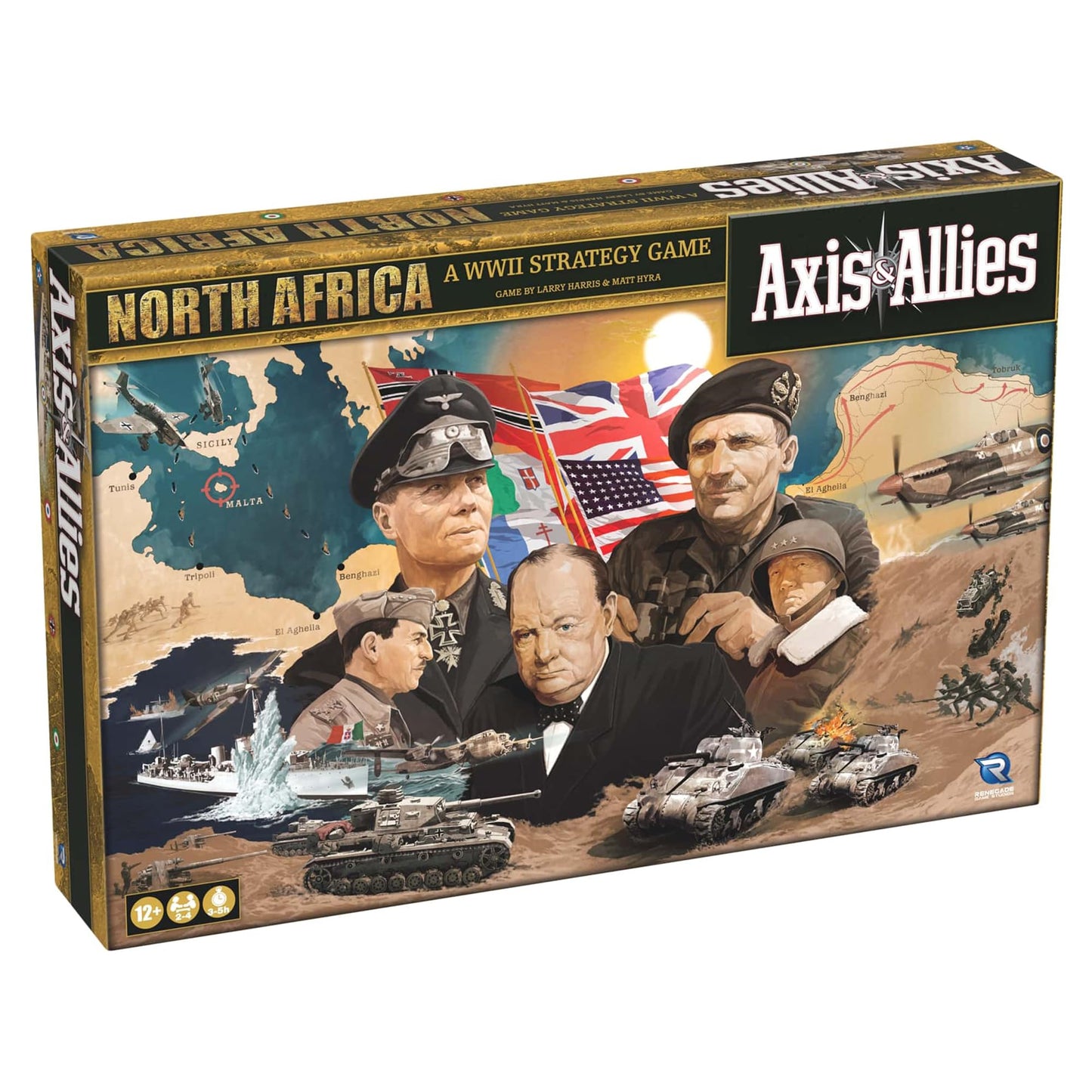 Renegade Game Studios: Axis & Allies: North Africa - 2-4 Players - Ages 12+ 3 Hours Playing time - New Setting for Axis & Allies