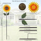 Venniy Yard Wind Spinner Outdoor,Garden Wind Spinners & Wind Sculptures,Sunflower Windmills Lawn Decor,Metal Flower Garden Pinwh