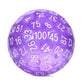 Purple D100 Dice Set DNDND 50mm 100 Sided Die with Translucent Pouch for Dungeons and Dragons DND(Translucent Purple with White 