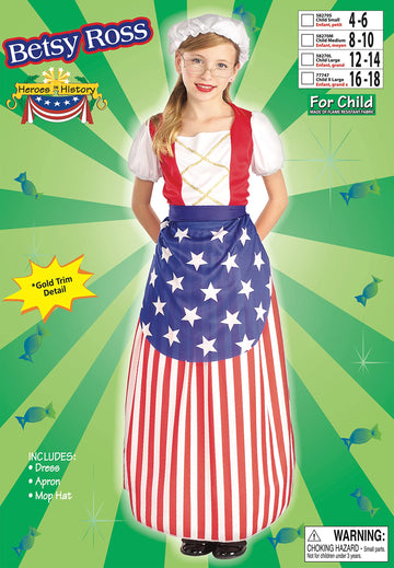 Forum Novelties Patriotic Party Betsy Ross Costume, Child Medium