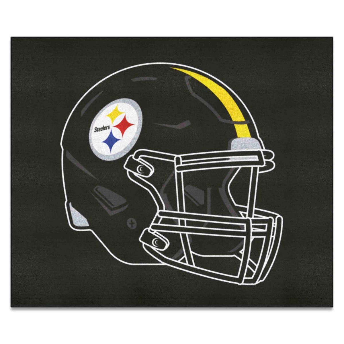 FANMATS 5830 Pittsburgh Steelers Tailgater Rug - 5ft. x 6ft. Sports Fan Area Rug, Home Decor Rug and Tailgating Mat - Steelers H