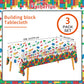 Gatherfun Building Block Party Disposable Tablecloth, Plastic Table Cover For Building Block Themed Party, Kids Birthday Party,