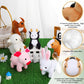 Kasyat 6 Pieces Mini Plush Furry Farm Animal Toys Soft Horse Pig Cattle Rabbit Dog Sheep Doll Stuffed Plush Farm Animals For Christmas Stocking Stuffers Birthday Party Decoration(Animals)