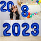 Giant 40 Inch Blue Number 8 Balloon 8Th Birthday Balloon | Helium Supported 8 Balloon Number Blue | 8Th Birthday Decorations For