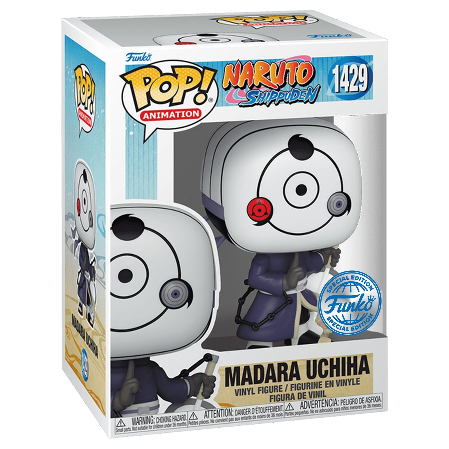 Funko Pop! Naruto Shippuden Madara Uchiha War Mask Vinyl Figure #1429, Special Edition, Multicolor, One Size, Plastic
