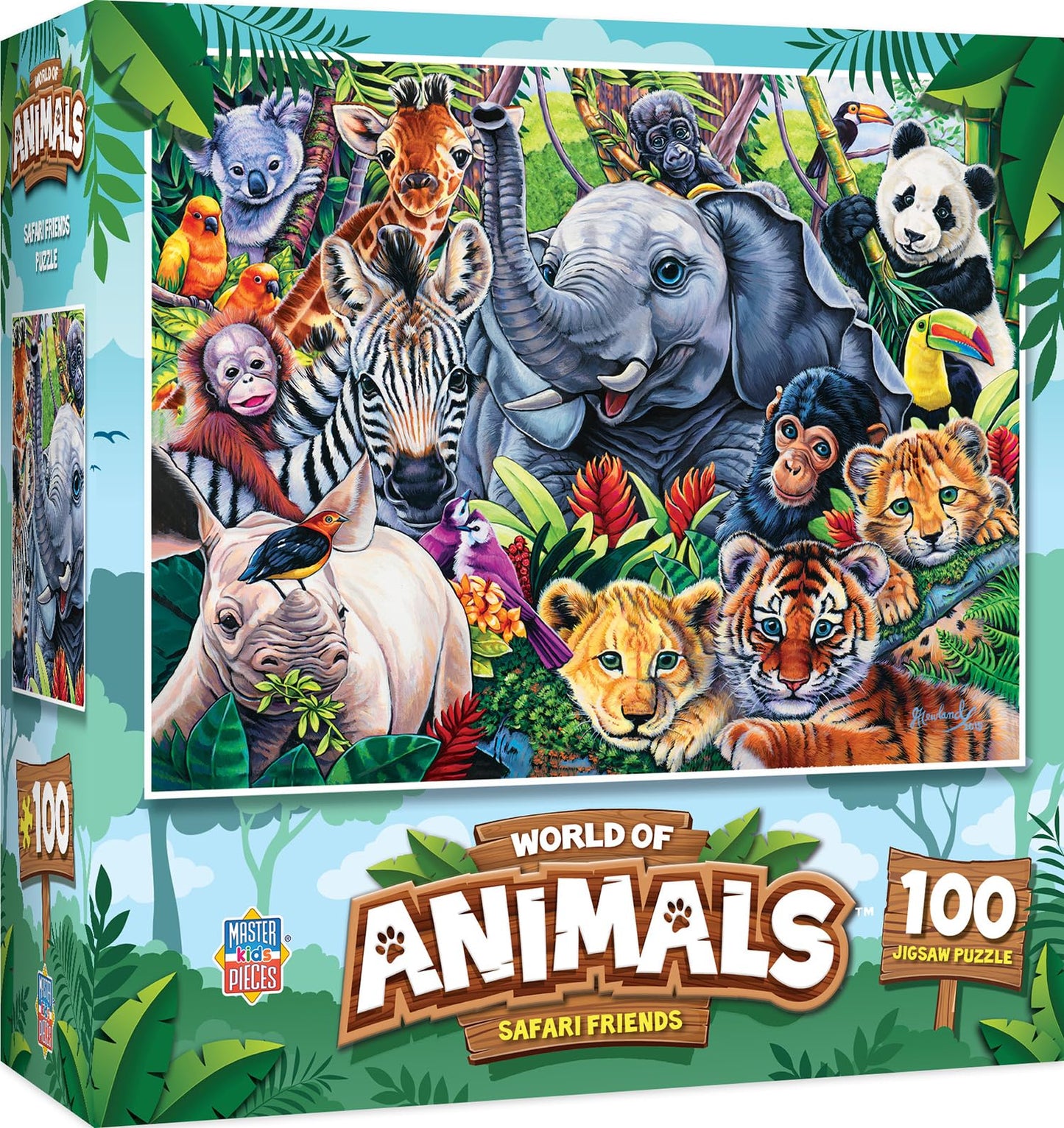 Safari Friends 100 Piece Kids Jigsaw Puzzle